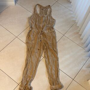 Elegant Tan Sleeveless Jumpsuit